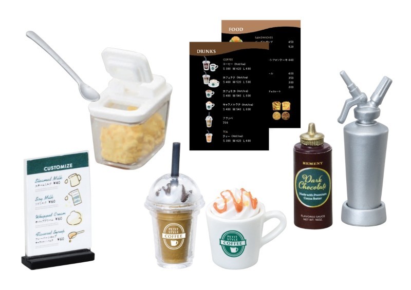 Re-Ment Miniatures Petit Style COFFEE Shop Dollhouse Decoration Full Set