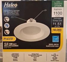 Halco LED Recessed Can Retrofit Kit with 5 6 Inch Recessed Housing Single Pack
