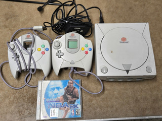 Sega Dream Cast Parts Lot Controllers console and game
