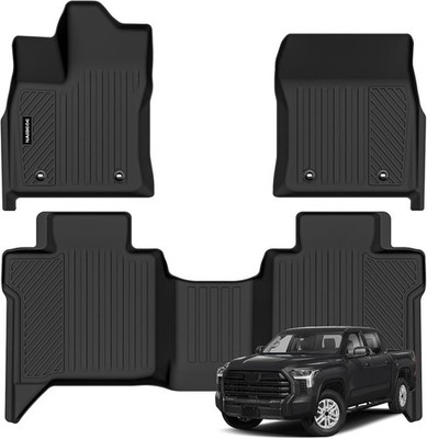 All Weather Floor Mats for 2022-2025 Toyota Tundra CrewMax Cab - Waterproof