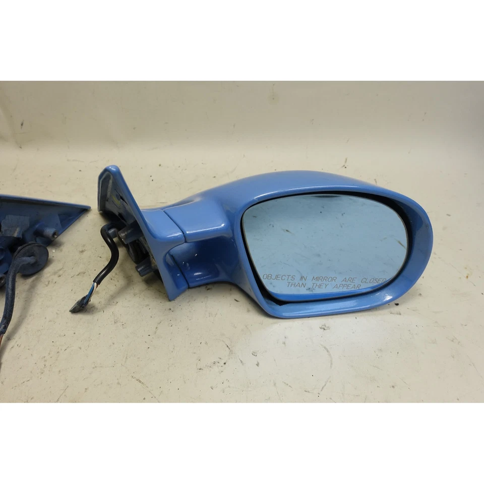 Par de espejos retrovisores laterales exteriores M para BMW E36 M3 95-99 pintados azul claro izquierdo derecho OEM Foto 4 de 4