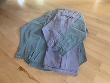 2 Jeanshemden Herren Größe 41/42, grün und lila 