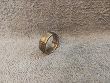 Handcrafted 1962 Franklin 90 silver half dollar coin ring  size 10- 1/2