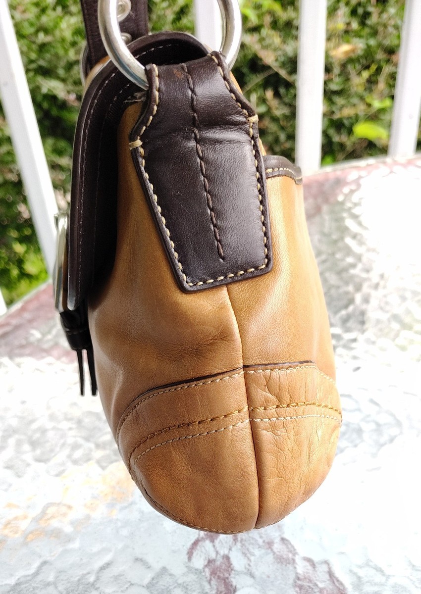 Coach F10910 MEDIUM Vintage Soho Y2K Camel & Brown Colorblock
