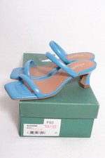 Mules Minelli Aliciana Cuir Bleu Électrique Neuves Étiquette Talon Haut T35