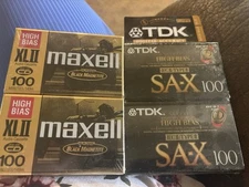 TDK Maxell High Bias Cassett 100 Minutes Lot Of 4