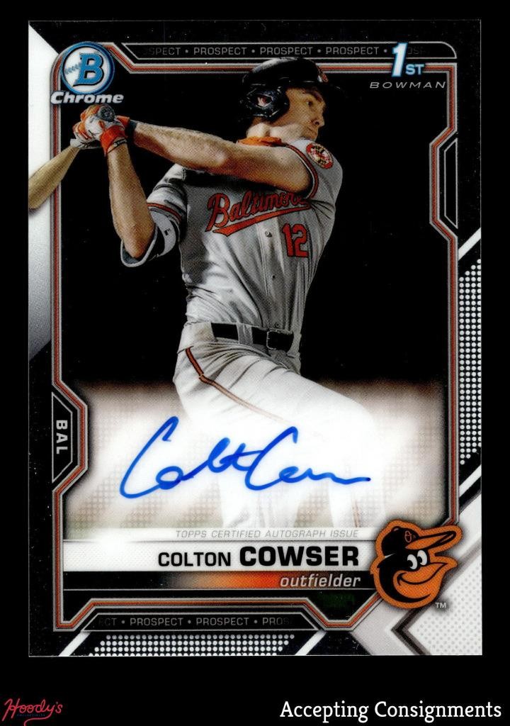 2021 Bowman Chrome Draft Autographs Colton Cowser 1st Rookie AUTO ORIOLES