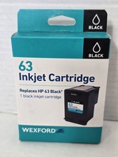 Wexford 63 Black Ink Photo Printer Cartridge Compatible with HP Printer NIB