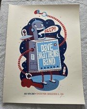 🔥Dave Matthews Band 2007 Poster Toyota Park Bridgeview Signed /800