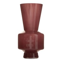 INNA-Glas Blumenvase Garnias, Merlotrot, 40Cm, Ø20Cm
