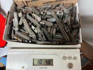 Scrap Lead Wheel Weights 10 Pounds for Reloading or Sinker Making or casting