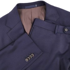 SuitSupply 2 Piece Suit Napoli Wool Super 110s Navy Long Sleeve Mens 42L 35x33