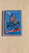 1991 Donruss Rated Rookie Derrick May #36 Autographed Card Chicago Cubs. rookie card picture