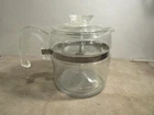 Vintage Pyrex Flameware 6 Cup Glass Coffee Pot Percolator 7756-B