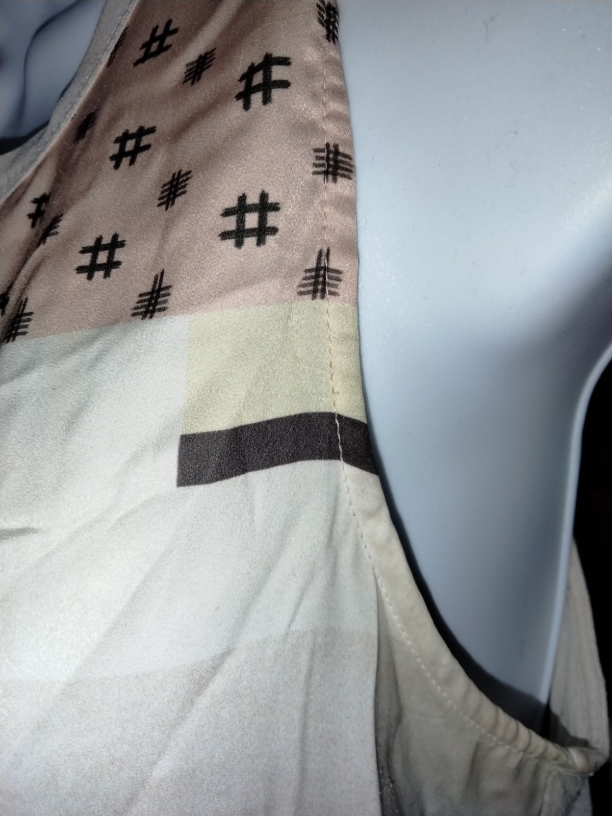 Zara Silk Blend Multi-Panel Pattern  Sleeveless B… - image 4