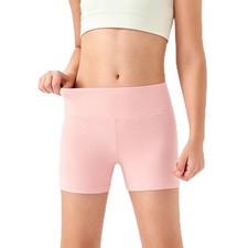 Girls Athletic Shorts Kids Workout High Waisted Volleyball Shorts Yoga Dance ...