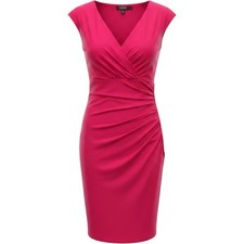 Lauren Ralph Lauren Pink Ruched Dress Sheath Sz 6 / #9016