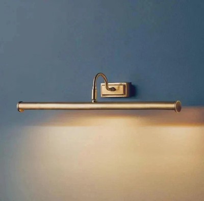 Raw Brass Picture Light: Mid-Century Modern Wall Sconce (24'') Italian wall fixtu