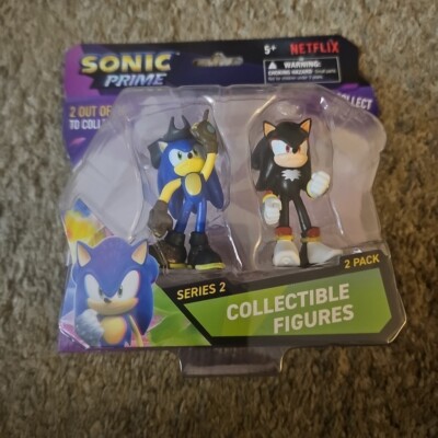 SONIC PRIME COLLECTIBLE FIGURE 2 PACK SERIES 2 SONIC & SHADOW RARE  **NEW**