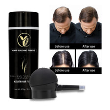 Hair Building Fibres and Pump Spray Applicator Keratin Hair Loss Fibers UK STOCK
