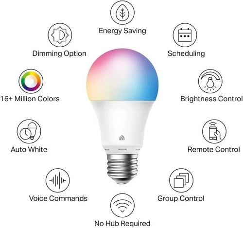 TP-Link Kasa Smart Multicolor LED Light Bulb Works w/ Alexa & Google Asst - Picture 39 of 40