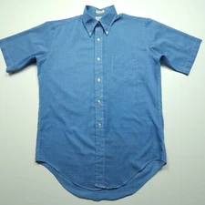 VTG Gant Weinstocks Mens Shirt Large Blue Graph Check Double Press The Hugger L