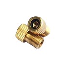 6X Pump Presta to Schrader Valve Adaptor Brass Convert Bikes Inflate Tire Tool