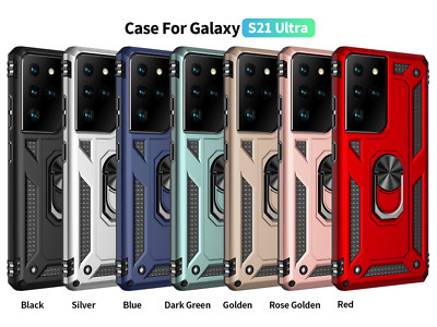 For Samsung Galaxy S21 / S21 Plus / S21 Ultra Case Kickstand Ring Hard Cover