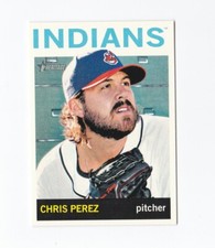 2013 Topps Heritage #133 Chris Perez Cleveland Indians Guardians