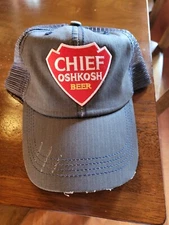 New-Chief Oshkosh Beer Adjustable Mesh Cap-Retro Beer