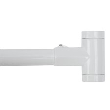 Curved Shower Rod Adjustable from 36 in. to 61 in. - White Finish