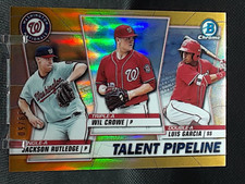 RUTLEDGE CROWE GARCIA '20 BOWMAN CHROME TALENT PIPELINE GOLD REFRACTOR #39/50 K0