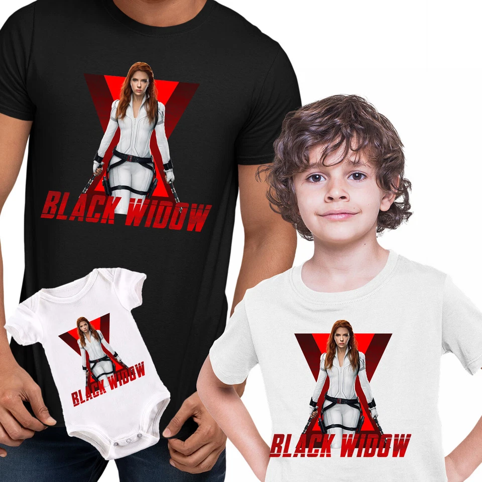 Camiseta Top Viuda Negra Scarlett Johansson Retrato Adulto Niños Regalo Foto 4 de 4