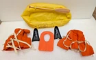VTG 1960's GI Joe Action SEA RESCUE set, Life Raft, Oar, Life Jackets, Flippers