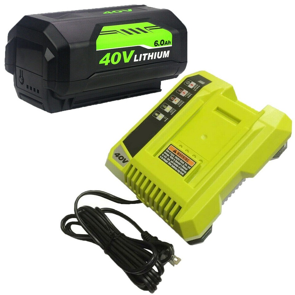 6.0Ah 40 Volt for Ryobi 40V Battery or Rapid Charger Kit Lithium OP4040