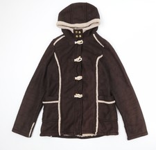 Ashley Brooke Womens Brown Jacket Size 10 Snap