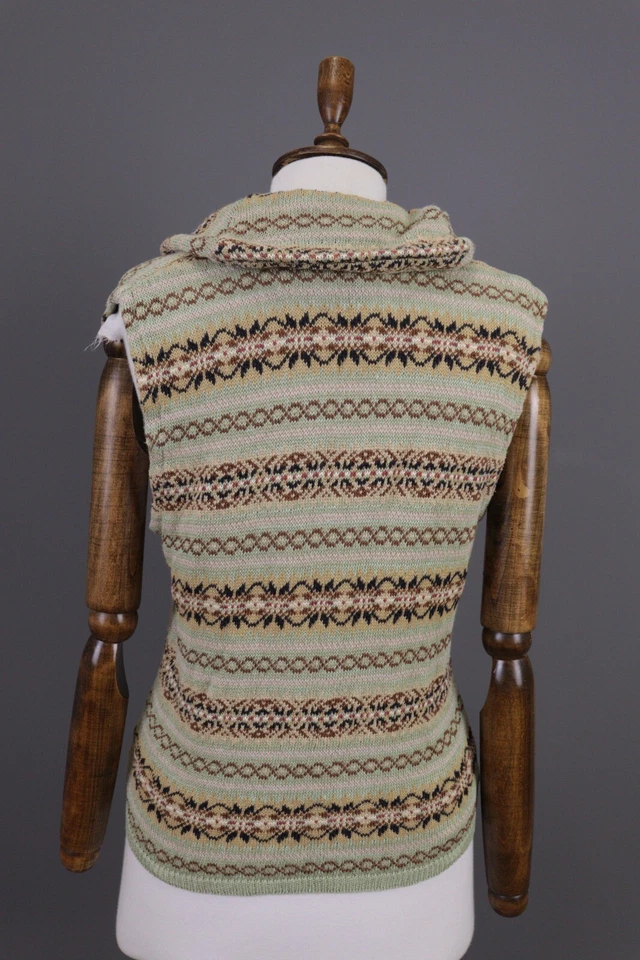 Chaleco Cárdigan Suéter LAUREN RALPH LAUREN Exclusivo Multicolor Lino Seda Talla M Foto 4 de 4