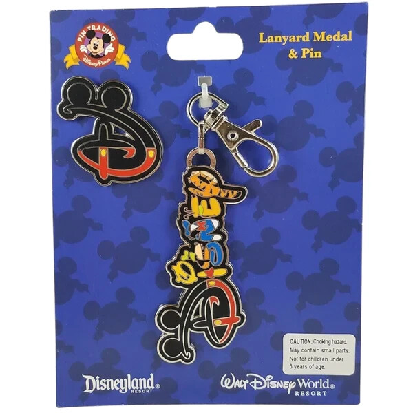 ディズニー　Lanyard medal Disney Parks 2023 Lanyard Medal Character Logo & Mickey D Pin | eBay