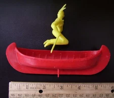 Vintage TIM MEE  Toys plastic Native American Indian & canoe