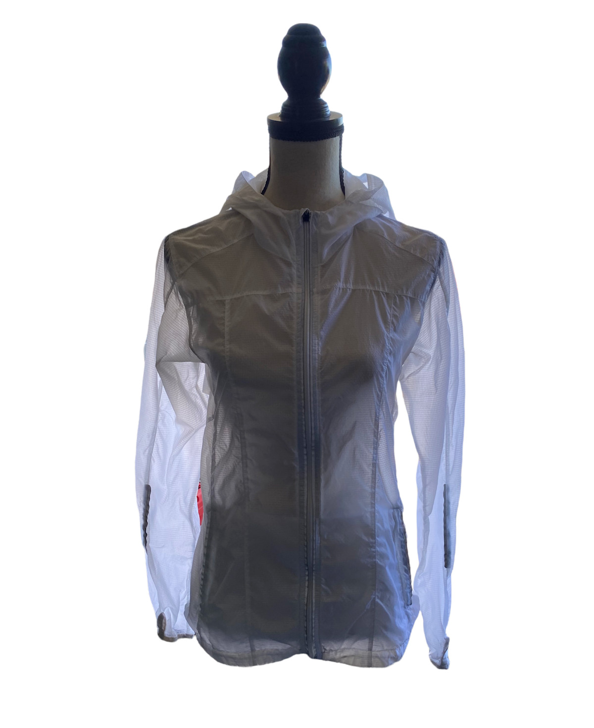Fabletics Women White Translucent Windbreaker Siz… - image 1