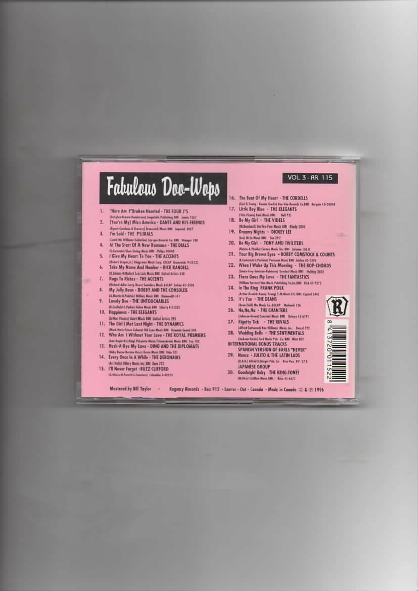 FABULOUS DOO-WOPS - VOL 3 RR.115-CD
