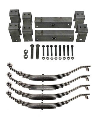 LIBRA 7000# 7K Tandem Trailer Axle Suspension Kit 3500# Leaf Springs Hanger Kit