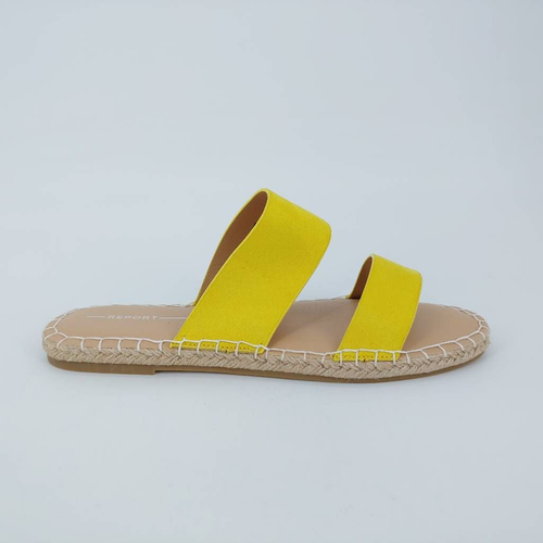 yellow two strap sandals