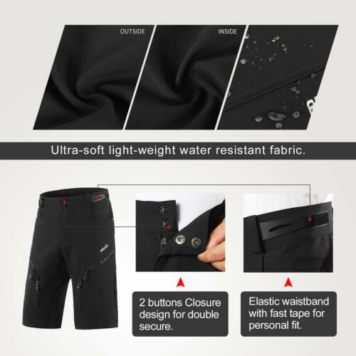 6 Colors Men Mountain Bike Bicycle MTB Riding Road Shorts Cycling Short Pants - Picture 12 of 60