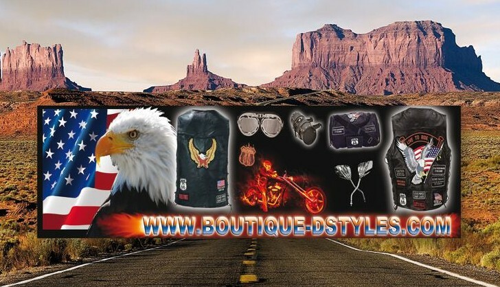 Tête d'Aigle pour garde-boue moto custom en alliage aérodynamique chrome et noir