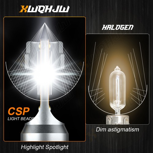 H6014 H6015 H6024 7" Halo LED Head Lights Lamps H4 Conversion Pairs Set Chrome - Picture 12 of 22