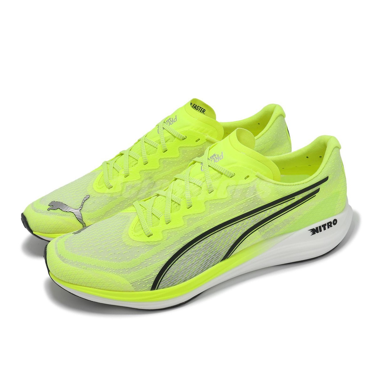 Puma Propio Nitro Lime Black Men Unisex Road Running Jogging Shoes