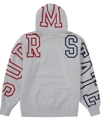 New w/ Tags Supreme State Hooded Sweatshirt Ash Grey Size New w/ Tags Supreme State Hooded Sweatshirt Ash Grey Size