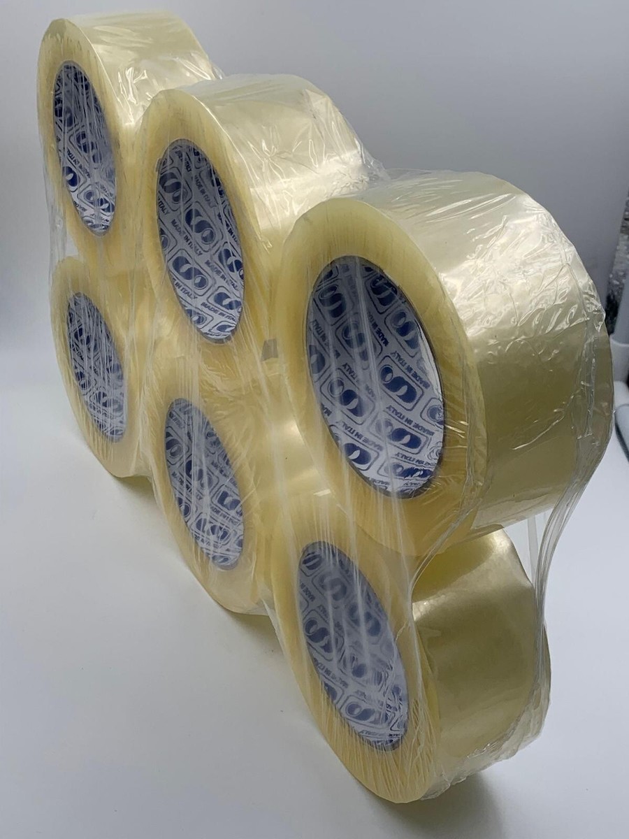 72 ROTOLI DI SCOTCH TRASPARENTE 48X132M IMBALLAGGIO NASTRO Adesivo Inodore