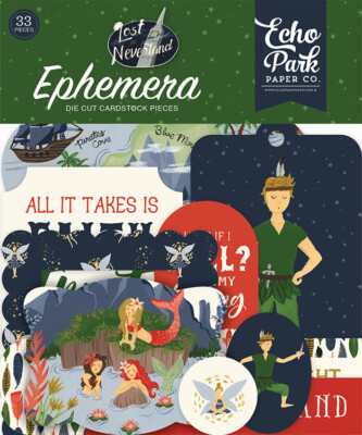 Echo Park ~ LOST IN NEVERLAND ~ Die Cuts Ephemera